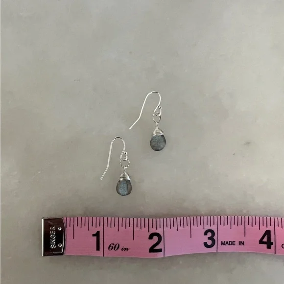 NWOT Sundance Sterling Silver Labadorite Earrings - Picture 4 of 5